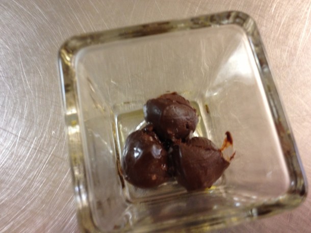 Served in votive candle holders