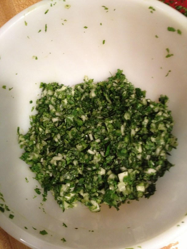 Chopped Jalapeno, Onion and Cilantro