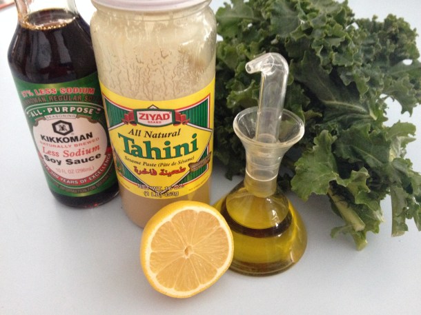 Kale Salad with Tahini Lemon Dressing