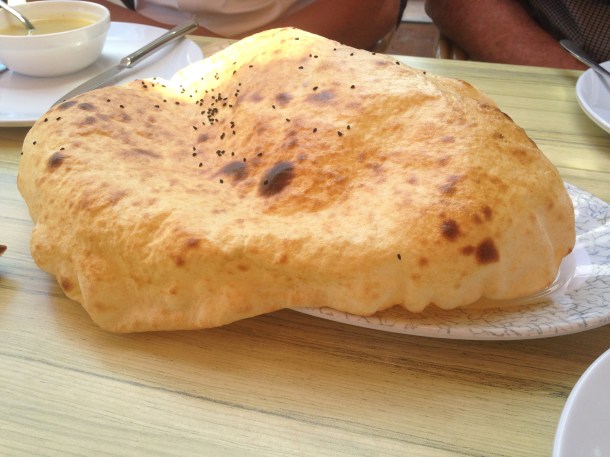 Puffy Naan, straight from the very hot oven