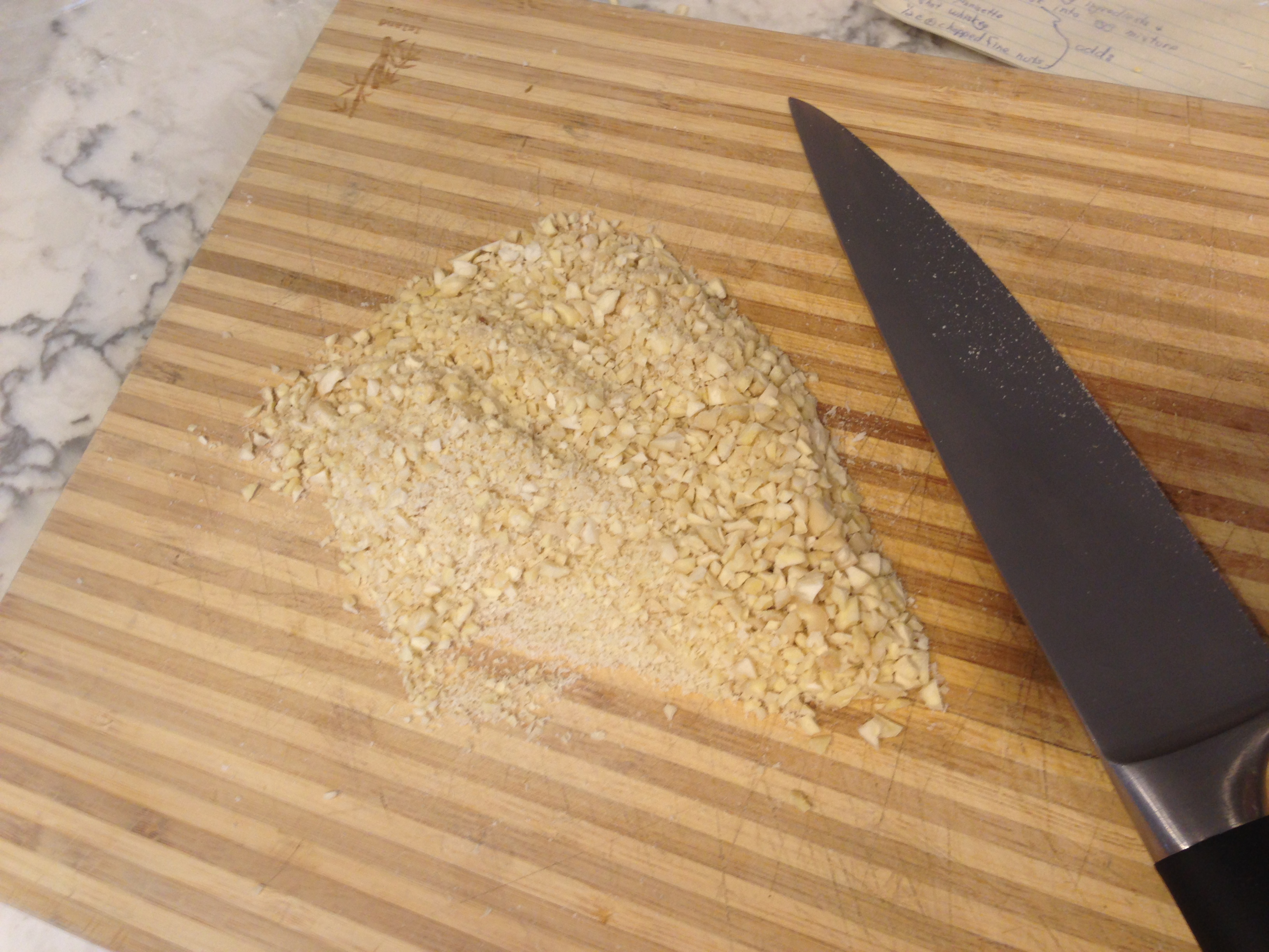 Finely chopped almonds